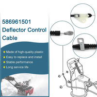 Câble de commande du déflecteur 586961501 pour souffleuse à neige Husqvarna Craftsman Poulan Jonsered ST224 ST227P ST230P