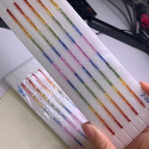 YZ 공장 판매 가격 다이아몬드 컷 사파이어 커런덤 그린 옐로우 핑크 화이트 스퀘어 원형 천연 사파이어 스톤 - Product Image 5