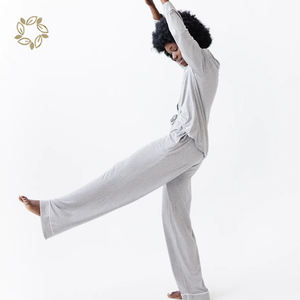 Pyjamas en bambou pour femmes Cardigan de maternité et pantalon à manches longues Vêtements de nuit d'allaitement Ensemble de pyjamas de maternité Vêtements de <span class=keywords><strong>grossesse</strong></span> - Product Image 3