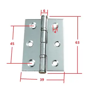 1 pair 2 pcs 2.5 inches Stainless Steel Cabinet Doors Windows Hinge Flat Hinge