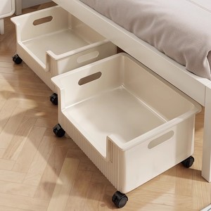 Under-Bed <b>Storage</b> Box with Wheels Drawer-Type Movable Organizer <b>Clothes</b> <b>Storage</b> Container Polypropylene Modern Minimalist - Product Image 1