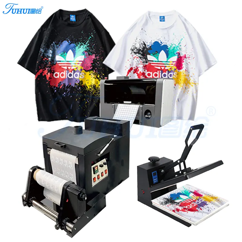 Digital a3 dtf printing machine 30cm Double xp600 Heat transfer white ink pet film printer for t shirt printer