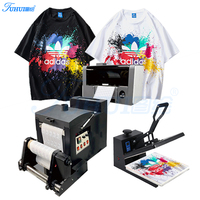 Machine d'impression numérique a3 dtf 30cm Double xp600 transfert thermique encre blanche pet film imprimante pour imprimante t-shirt