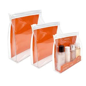 Sacs à pinceaux <span class=keywords><strong>de</strong></span> maquillage imperméables avec fermeture éclair et logo personnalisé, trousse <span class=keywords><strong>de</strong></span> toilette transparente, <span class=keywords><strong>sac</strong></span> <span class=keywords><strong>de</strong></span> beauté en PVC, <span class=keywords><strong>sac</strong></span> cosmétique personnalisé pour femmes - Product Image 1