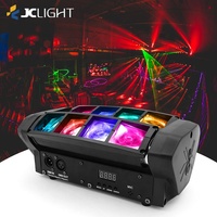 Mini Luz Spider 8*3W RGBW LED para Club con Efecto Estroboscópico de Haz Móvil DMX 512 para Discotecas, Bares y Clubes Nocturnos