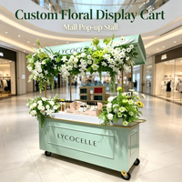 Carrito Floral Personalizado para Exhibición en Escaparates de Centros Comerciales y Decoración de Tiendas