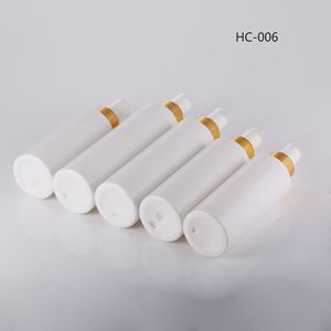 White Plastic Spray <b>Bottle</b> With Gold Nozzle For Facial <b>Mist</b> HC-006 Cosmetic Packaging - Product Image 2