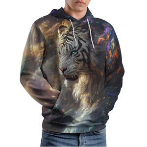 Sweat à capuche homme en molleton French Terry polyester/coton respirant, col rond, imprimé personnalisé, taille sur mesure, en stock 2026 - Product Image 1