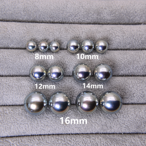 Vente en gros de perles de décoration 6mm 8mm 10mm avec trou, perles rondes colorées en vrac, imitation de verre pour bijoux - Product Image 2