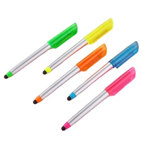 Custom <b>Stylus</b> <b>Pen</b> <b>with</b> Highlighter Tips, 3-in-1 Touchscreen, Writing Combo - Bright Colors, Black Ink, Ideal Gift - Product Image 2