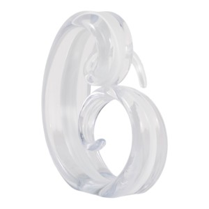 Tall Swirl Sculpture Glass Abstract Accent For Home Decor Bathroom Office <b>Desk</b> Living Room <b>Shelf</b> Styling - Product Image 2