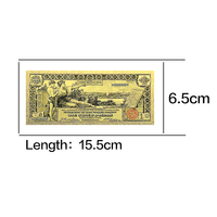 Billet de banque vintage en feuille d'or de 1, 2 et 5 dollars américains (1863-1935) - Billets de collection 24K 15,5x6,5cm double face - Cadeau et décoration