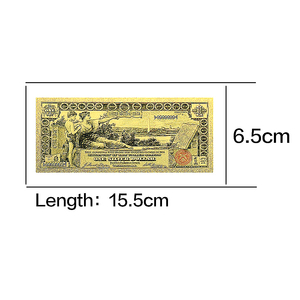 Banconote d'oro vintage USA 1863-1935 - Banconote da collezione da 1, 2, 5 Dollari in lamina d'oro 24K, 15,5x6,5 cm, fronte-retro, regalo e decorazione - Product Image 2