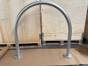 Portabiciclette a Cerchio Zincato Montato a Parete in Acciaio Q235 Resistente - Product Image 2