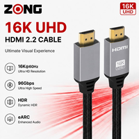 Câble Ultra Haute Vitesse 16K 2.2 96 Gbps avec gaine en nylon pour moniteur, projecteur et ordinateur OEM