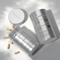 Boîte à pilules en aluminium à double paroi de 120 ml 120 g, boîte de rangement pour capsules de vitamines, récipient portable pour compléments alimentaires, pots à pilules vides