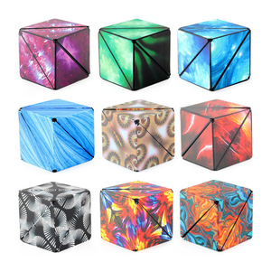 กล่องปริศนาทรงลูกบาศก์ทรงเรขาคณิตใช้งานได้จริงผลิตช่องเสียบแฮปปี้3D ทรงลูกบาศก์แบบพลิกได้ - Product Image 2