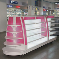 Étagères de supermarché en métal double face de haute qualité Hongye, modernes, blanches, robustes, pour l'épicerie, la vente au détail, les cosmétiques