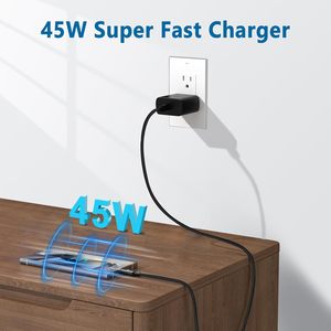 USB-C 45W PD Super veloce con cavo 5.9FT 2 Pack adattatori per Samsung per <span class=keywords><strong>Galaxy</strong></span> S24 <span class=keywords><strong>Ultra</strong></span> S24 S23 <span class=keywords><strong>S22</strong></span> <span class=keywords><strong>Ultra</strong></span> - Product Image 3