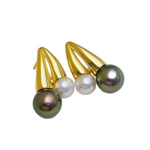 22512 S925 <b>Silver</b> Jewelry <b>Earrings</b> DIY Double <b>Pearl</b> with Empty Bracket 8-11mm Beads Accessories and Earnail - Product Image 5