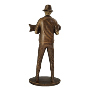 Statue de pêcheur en bronze antique, trophée de pêche en résine, 10 pouces - Product Image 4