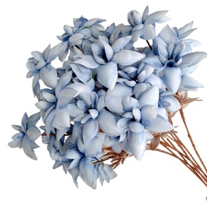 Fleurs artificielles en soie bleue très demandées : Hortensias, Roses, Orchidées – Tiges pour arrangements floraux de mariage et de maison – Vente en gros, directement de l'usine - Product Image 2