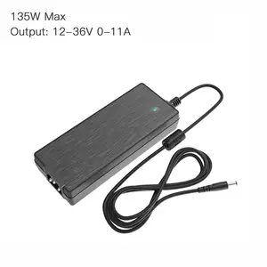 Adaptador de tomada ue uk kc eua, adaptador de tomada ac input100-240V cei/en 62368 135w para saída 12v5a 36v10a