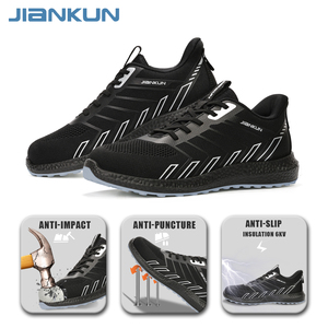 Zapatos de Seguridad Deportivos para Hombre JIANKUN, Ligeros, Anti-Impacto, con Puntera de Plástico, Transpirables, de Gamuza y Cuero Vacuno, Antideslizantes, con EVA+PU - Product Image 2
