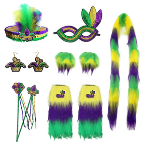 Mysterious Angel Nuovo Set di Paillettes Oro, Viola e Verde per Mardi Gras, per Travestimenti da Ballo, Feste, Spettacoli in Bar, Realizzato a Mano in Plastica - Product Image 5