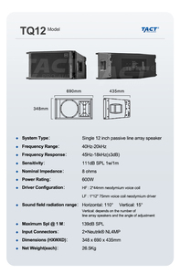 Passives Line-Array-System mit Einzelnem 12-Zoll-Lautsprecher Professionelle Line-Array-Lautsprecher für Bühnen- und Kirchenprojekte - Product Image 2