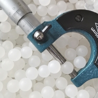 Bolas/Balas de Plástico Sólido Blanco Calibre 0.68 Directas de Fábrica para Bombas de Diafragma (2mm-120mm POM Delrin Acetal PP Nylon PA66) para Botellas de Perfume Roll-on