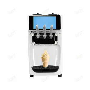 Bar Restaurant Beverage Shops 32l/h Mini Size Table Commercial Soft Serve Ice Cream Machine With 2 Control System Pre-cooling