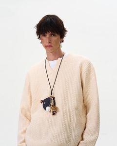 Gris Fried Dough Twists Motif <span class=keywords><strong>Pull</strong></span> Hommes Casual Hommes Hommes Tricots Chandails - Product Image 2