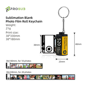 <span class=keywords><strong>Porte</strong></span>-clés en plastique PET vierge pour sublimation Prosub, film souvenir double face, rouleau de film <span class=keywords><strong>photo</strong></span> personnalisé, cadeaux souvenirs - Product Image 3