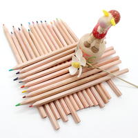 Ensemble de crayons de couleur en bois de 24 couleurs naturelles, boîte personnalisée, lapis de cor, crayons de couleur en bois, ensemble de crayons de couleur dans une boîte en papier