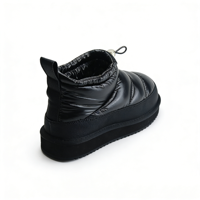 Bottes d'hiver en EVA et TPR imperméables, à bout rond, avec sangles en tissu, semelle intérieure plate confortable et douce, chaudes pour l'hiver