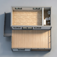 SKYLINE Maisons conteneurs préfabriquées 20 pieds, maisonnette détachable respirante au design postmoderne, maison prête à l'emploi, hôtel en acier, bureau compact