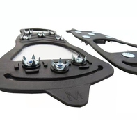 Pince antidérapante Spike-Pinces en acier inoxydable en silicone Pointes de chaussures-pour la neige glacée, la randonnée hivernale Escalade Pêche sur glace