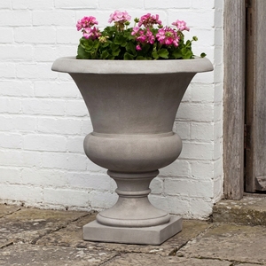 Glasfaser-Gartenurne Klassischer Hoher Blumentopf Dekorativer Außen-Pflanzkübel für Villa, Garten, Hotel, Innenhof und Landschaftsgestaltung - Product Image 1