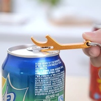 Porte-clés décapsuleur personnalisé en métal inoxydable pour canettes de bière, avec logo sur mesure