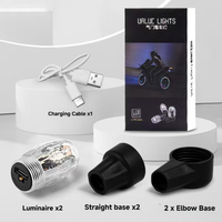 YD lampu cincin roda Sensor LED, dapat diisi ulang untuk pencahayaan eksterior otomatis menggunakan lampu sekitar sepeda mobil