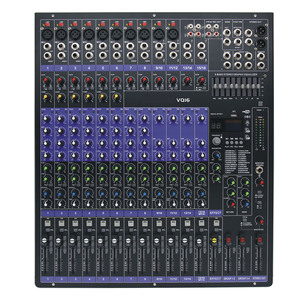 Consola mezcladora de audio profesional VQ Professional de 12, 16 y 24 canales con MP3, Bluetooth, USB y procesador de 24 efectos para presentaciones en escenario. - Product Image 2