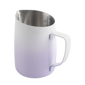 430ml Stainless Steel <b>Coffee</b> Frother Cup Pitchers with Measuring Scale <b>and</b> Pointed Spout for <b>Machines</b> Latte Art - Product Image 4