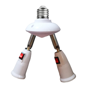 Extensor <span class=keywords><strong>de</strong></span> enchufe <span class=keywords><strong>de</strong></span> luz blanca 2 en 1 con adaptador <span class=keywords><strong>de</strong></span> 2 bombillas Brazos ajustables giratorios <span class=keywords><strong>de</strong></span> 360 ° Portalámparas E26/E27 <span class=keywords><strong>para</strong></span> ventiladores <span class=keywords><strong>de</strong></span> <span class=keywords><strong>techo</strong></span> - Product Image 1