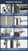 Filtro de Seguridad de Alto Flujo Multicore, Filtro de Precisión de Baja Pérdida de Presión con Cartuchos de Filtro Reemplazables