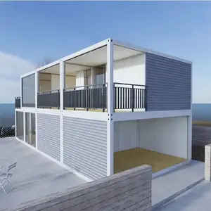 20FTオーストラリア2ベッドルーム高級プレハブコンテナホームフルバスルーム付き40フィート拡張可能コンテナハウス