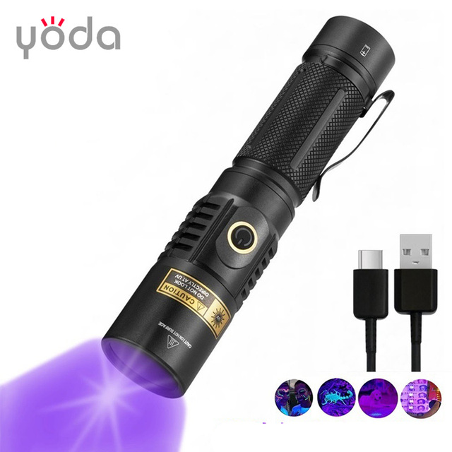 15W UV Flashlight 365nm Ultraviolet Curing Fluorescent Detector Invisible Torch Ore Pet Stains Marker Checker