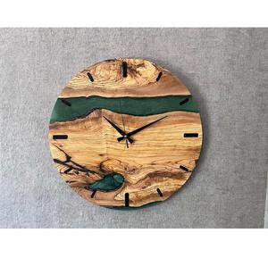 Creative Resin Crafts <b>Wall</b> <b>Clock</b> With Wooden Frame Featuring <b>Unique</b> Artistic Patterns Smooth Texture And Long Lasting - Product Image 1