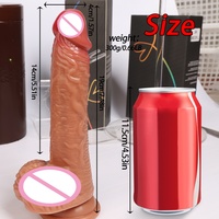 Dildo Realista de Silicona Líquida para Adultos con Control Remoto, Telescópico, con Funciones de Vibración Suave, Empuje y Rotación - LM-B01-1