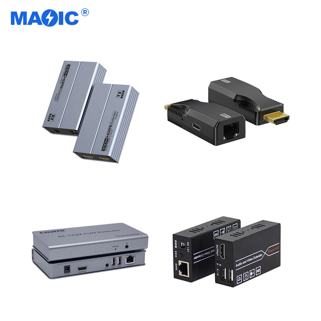 MAGIC OEM 4K 120M 1080P 200M HDMI KVM Extender Over IP HDMI to RJ45 Adapter Converter Switch